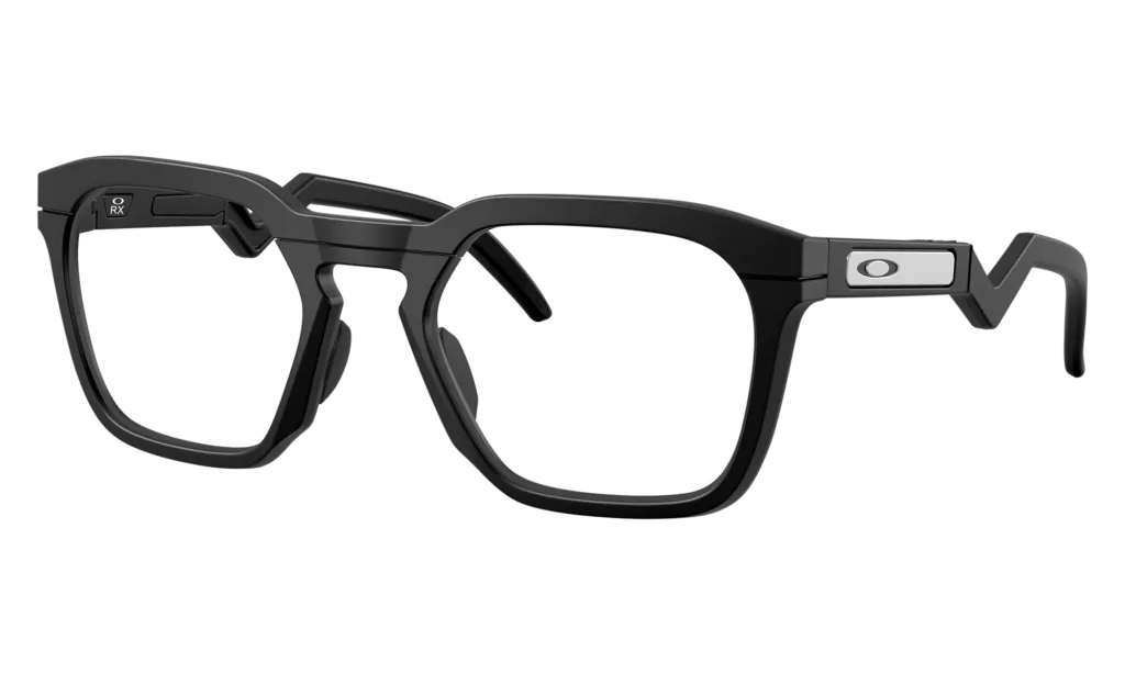 Czarne matowe oprawki korekcyjne Oakley OX8208 na przezroczystym tle