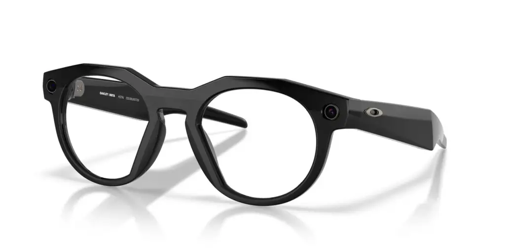 Czarne okulary Oakley Meta z przezroczystymi soczewkami